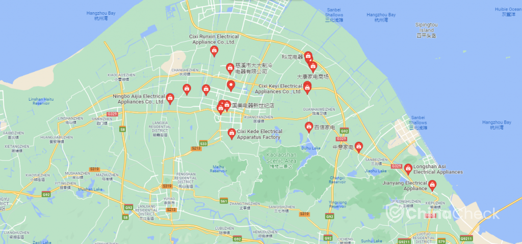 Small home appliances production area in China – Cixi in Ningbo manufacturers