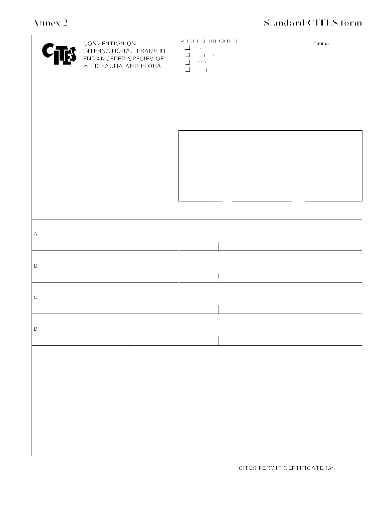 CITES form