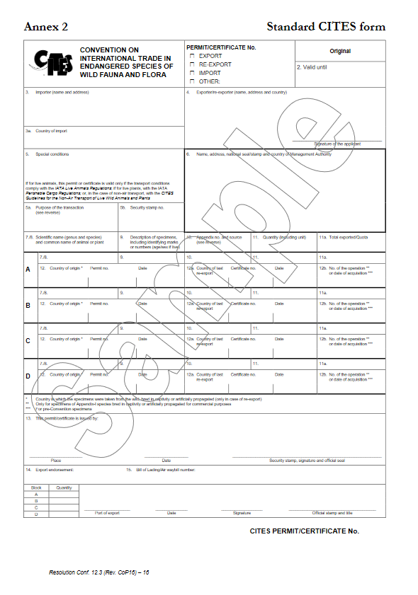 CITES Permit