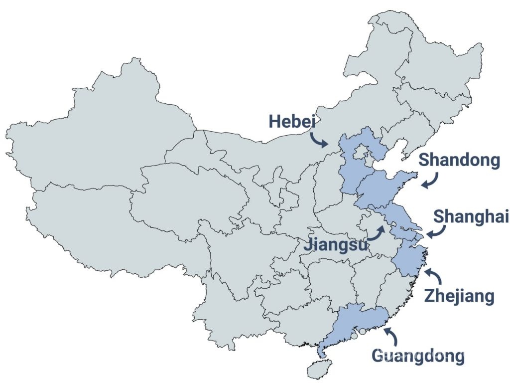 Importing electric blankets from China to Europe manufacturers map