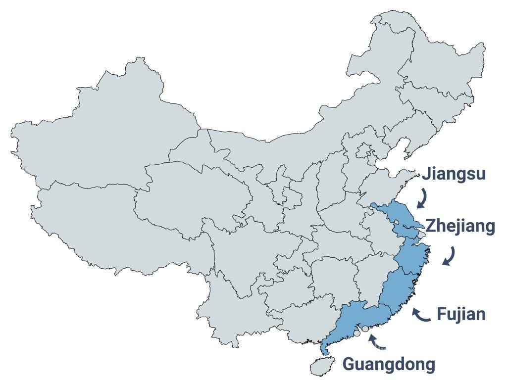 Importing hand sanitizer from China manufacturers map