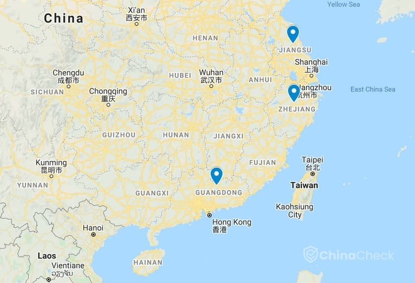 Solar panels - production areas in China