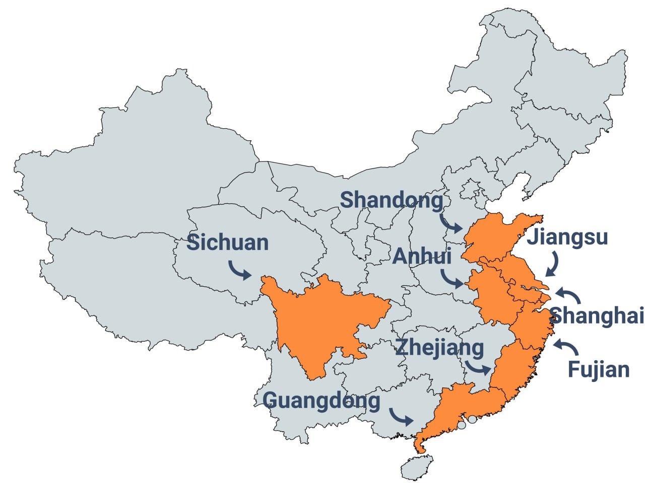 Importing travel accessories from china to the ue map