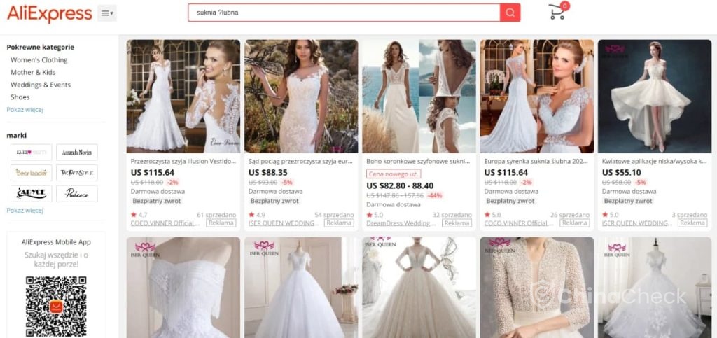 Importing wedding accessories from China to the European Union - Aliexpress