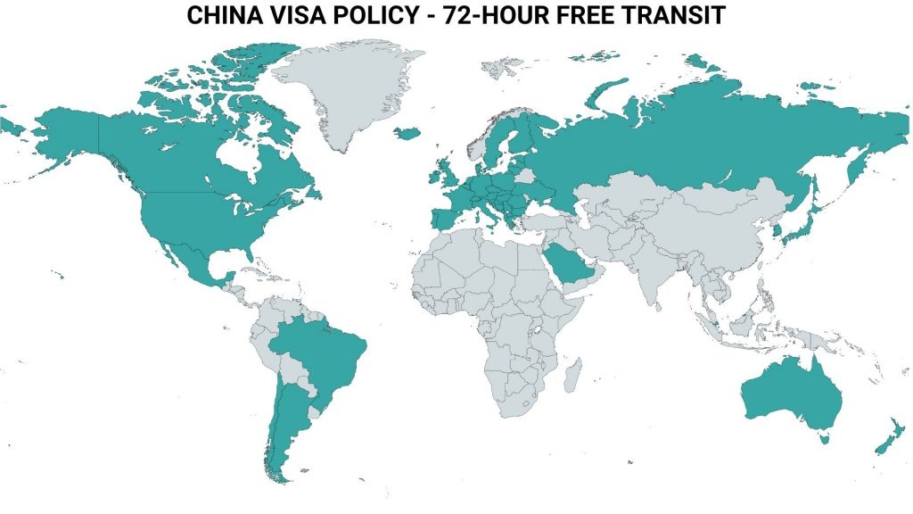 72-hour free transit in China