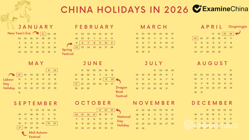 China holidays in 2026 calendar