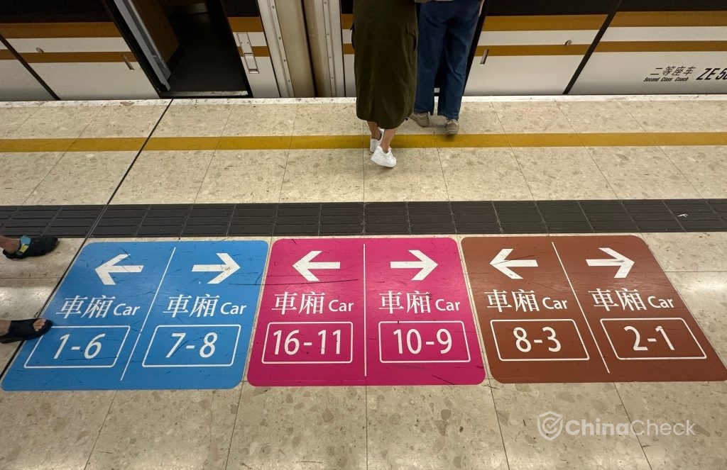 Railway platform in Hong Kong