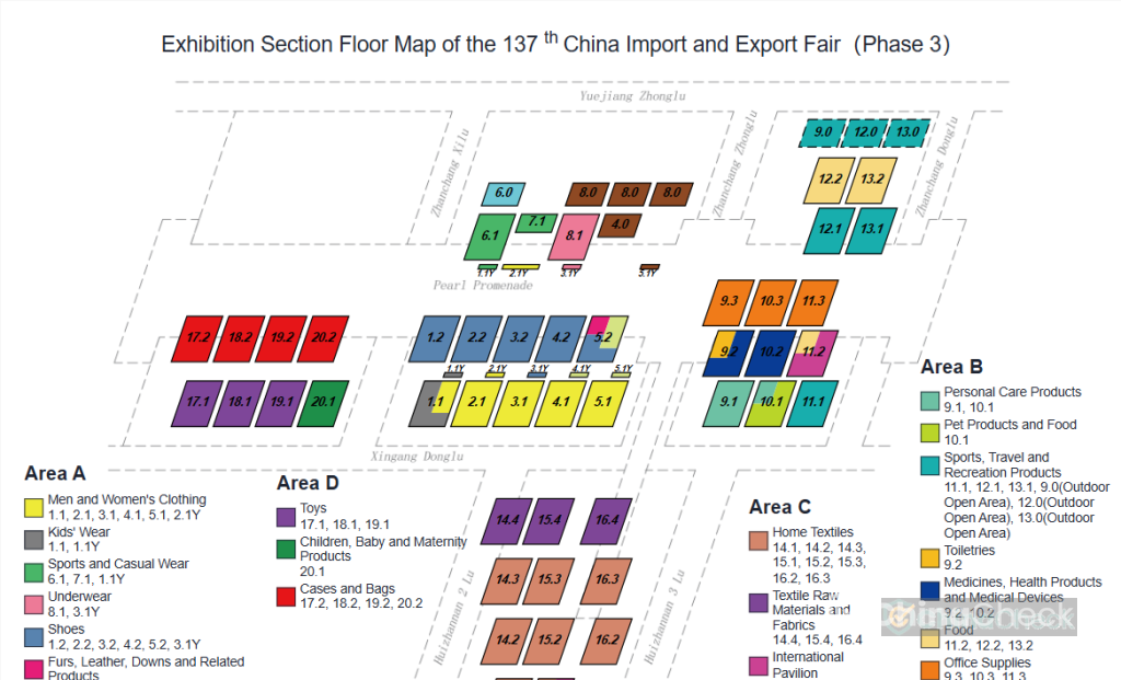 Canton Fair phase 1 map