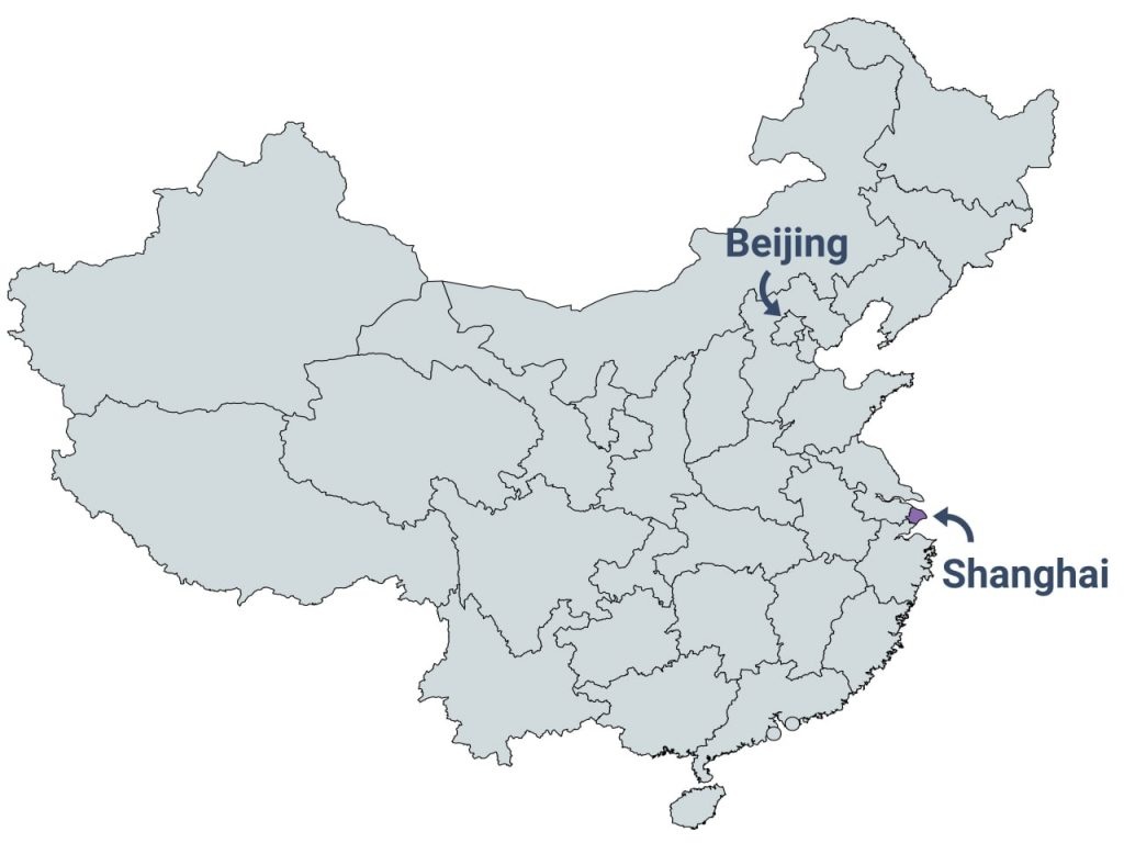 Factories in Shanghai map
